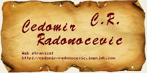 Čedomir Radonoćević vizit kartica